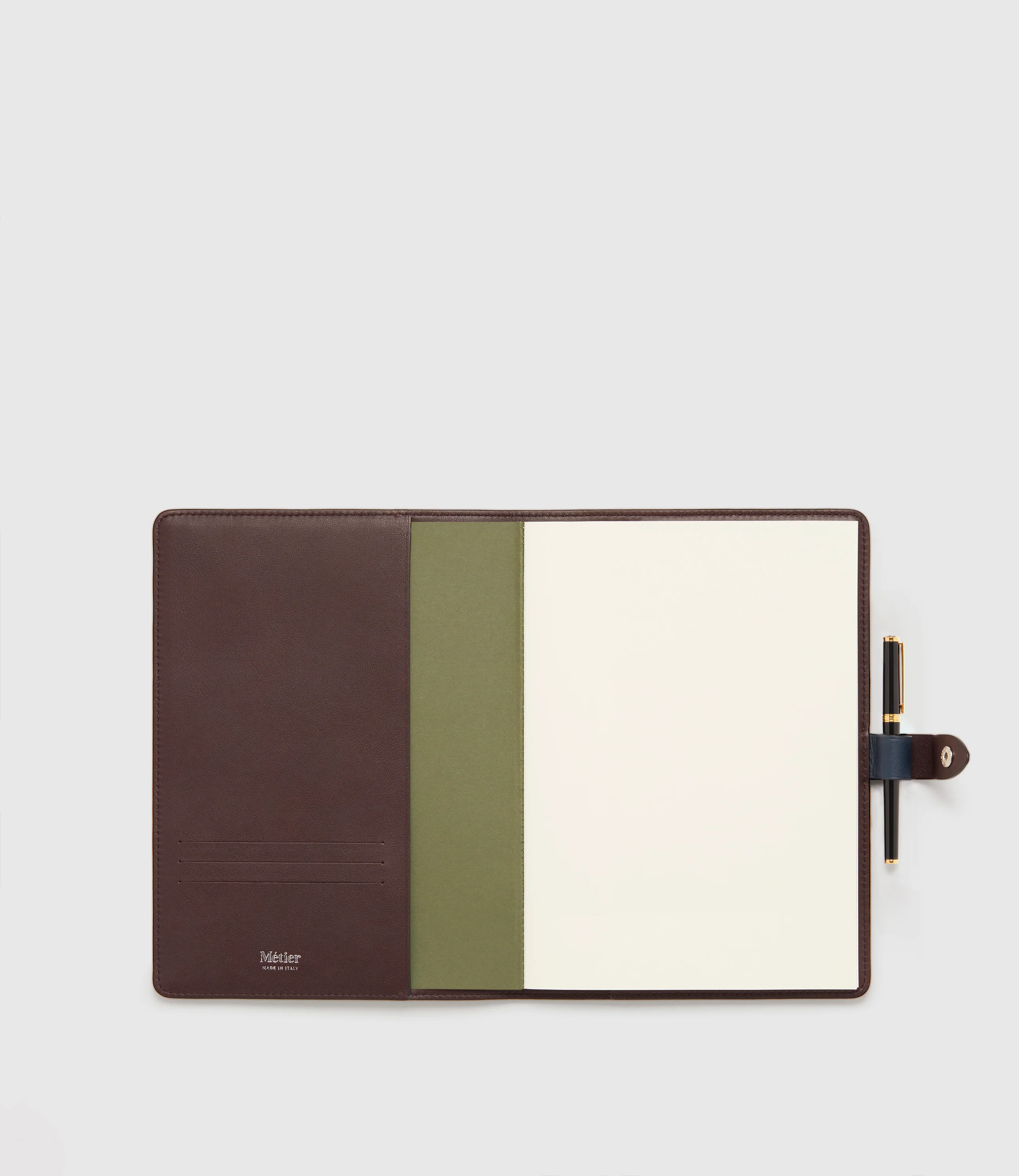 11" Notebook Cover Smooth Calfskin Navy - Image 2