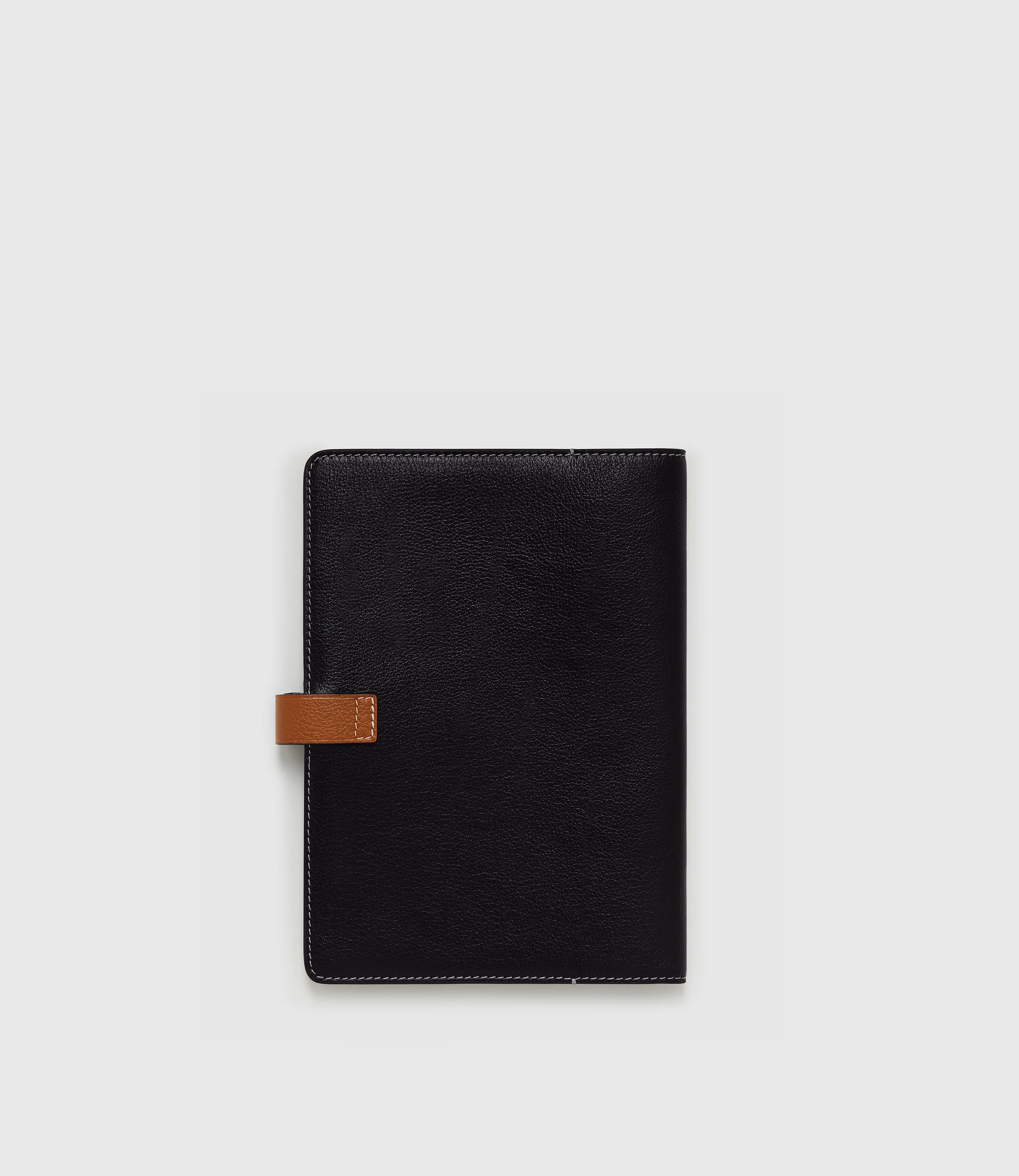 A5 Notebook Cover Buffalo Black with Cognac - Image 3