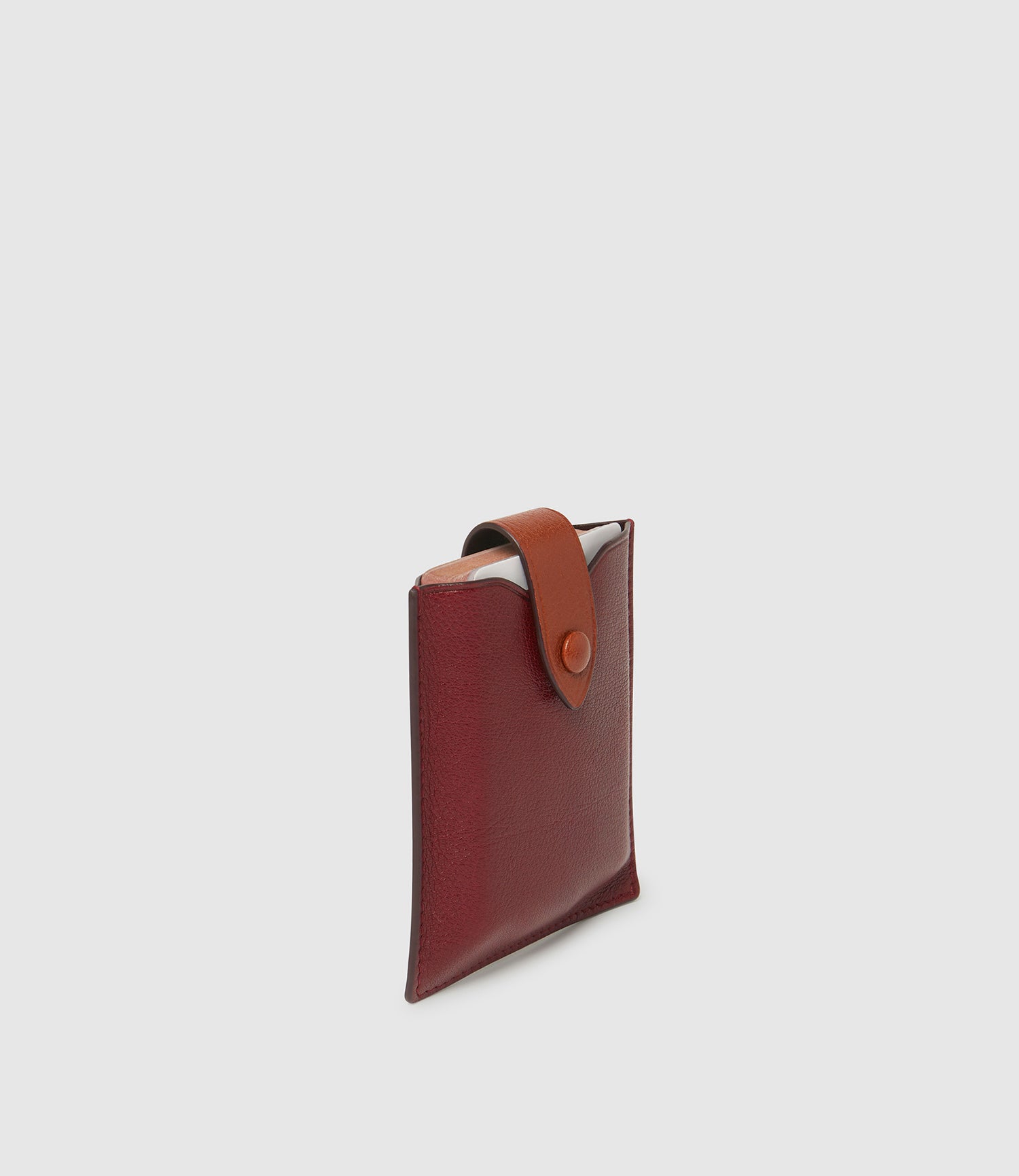 Air Mail x Métier Deck Of Cards Case Buffalo Dark Cherry with Buffalo Cognac - Image 3