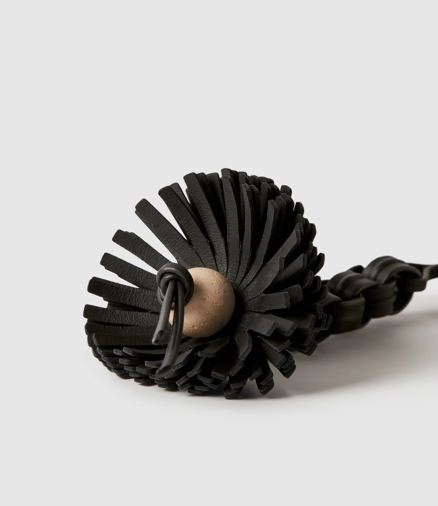 Aquilone Flower Charm Smooth Calfskin Black - Image 3