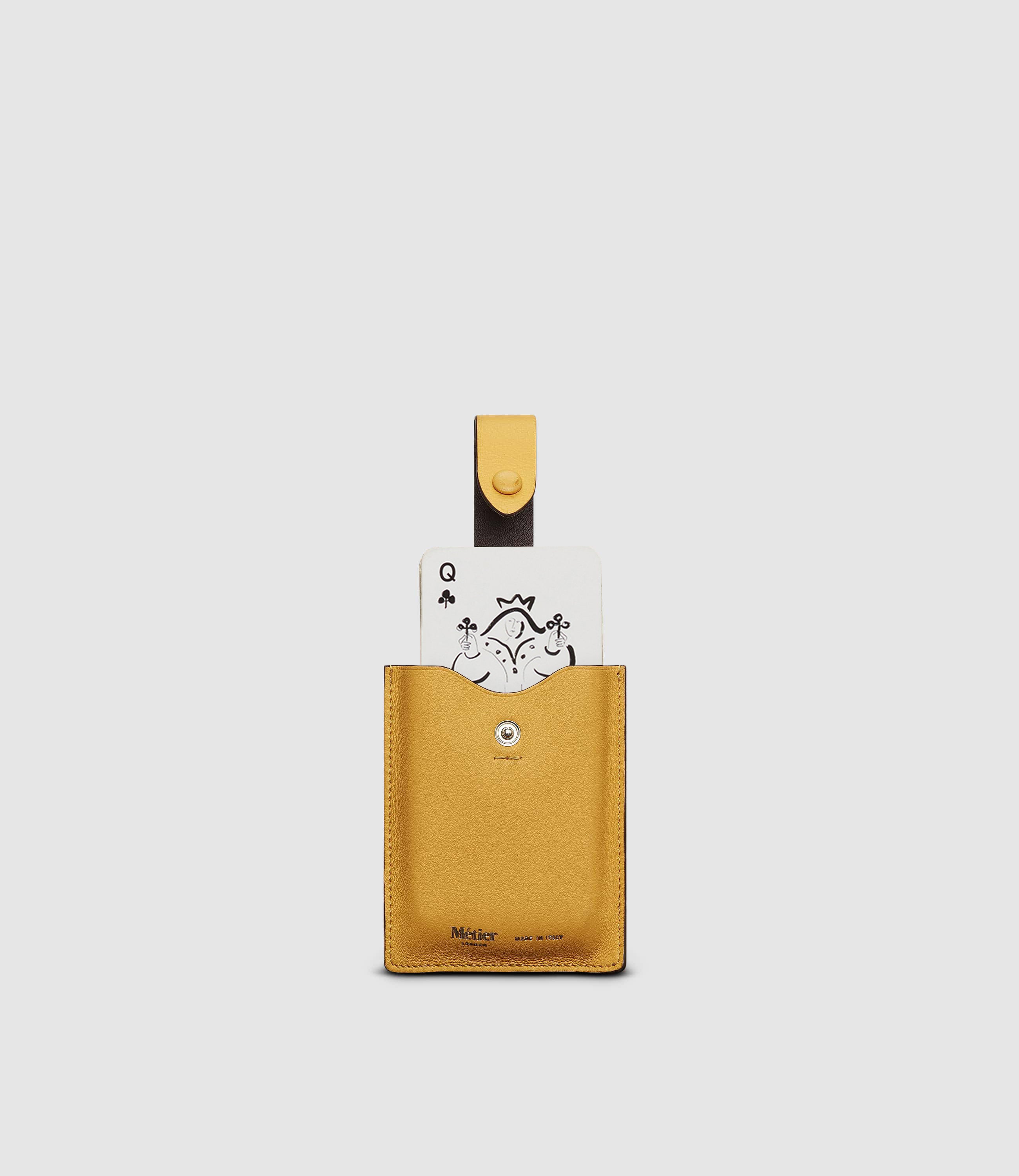 Playing Cards and Deck of Cards Case Set Smooth Calfskin Pollen - Image 3