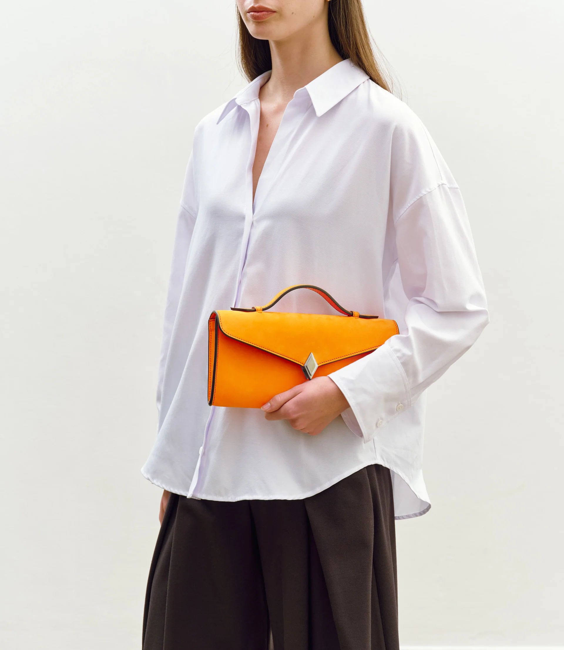 Edge Clutch Nubuck Tangerine - Image 2