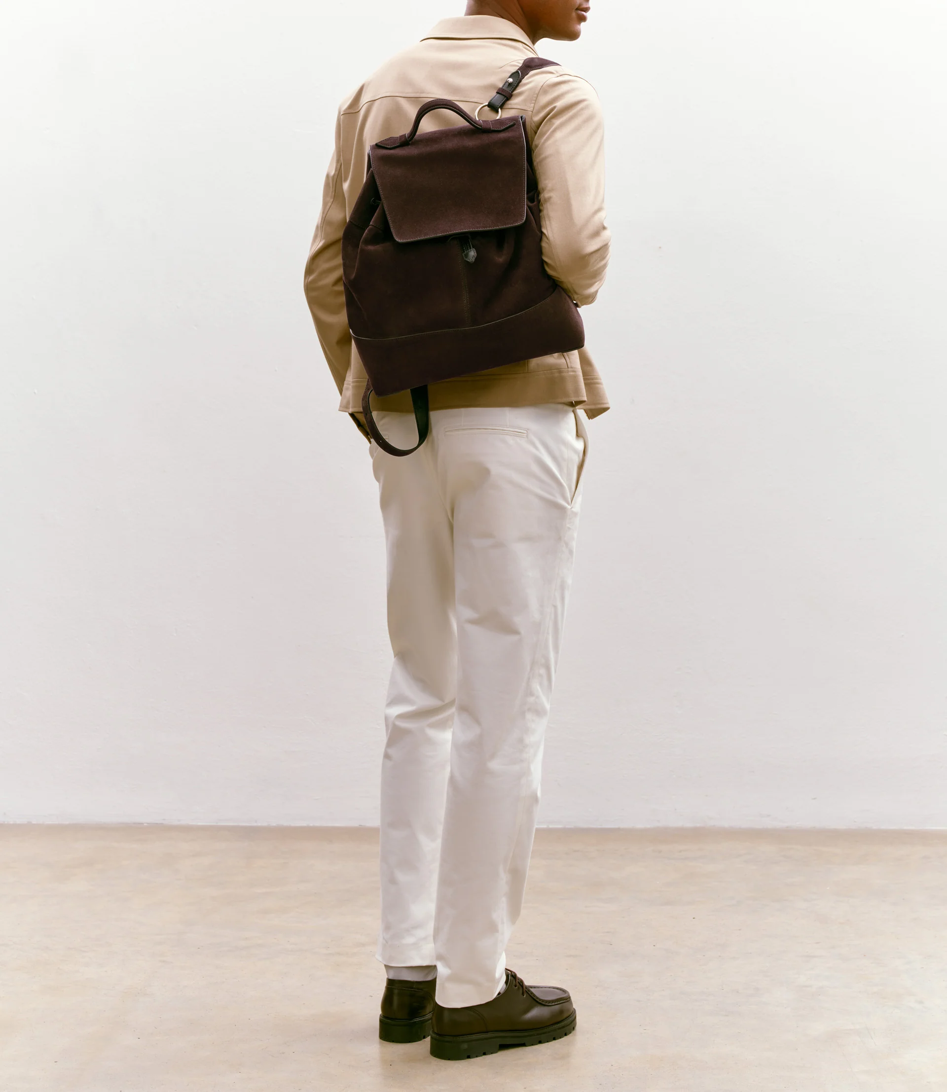 Glide Backpack Suede Chocolate - Image 2