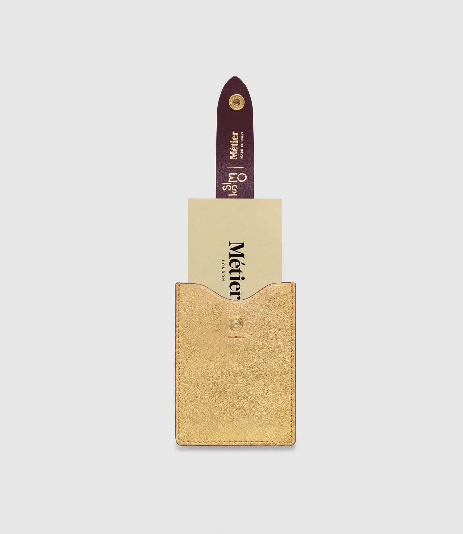 ISSIMO | Métier Small Wallet Metallic Calfskin Gold - Image 3