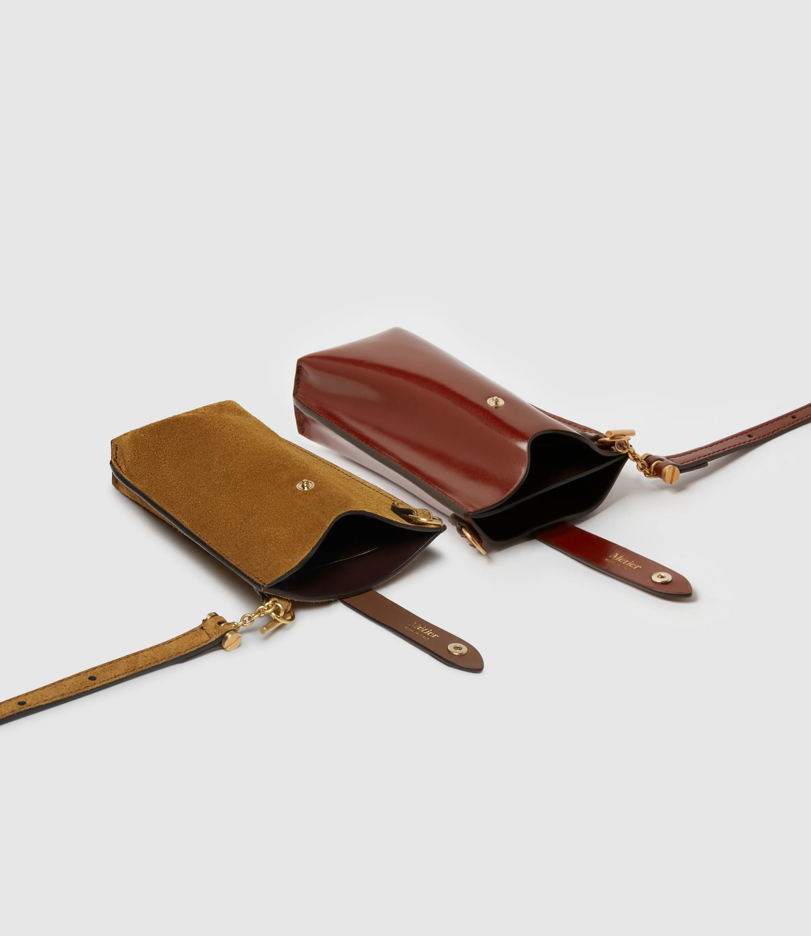 Minimalist Double Glossy Calfskin Burnt Tobacco - Image 6