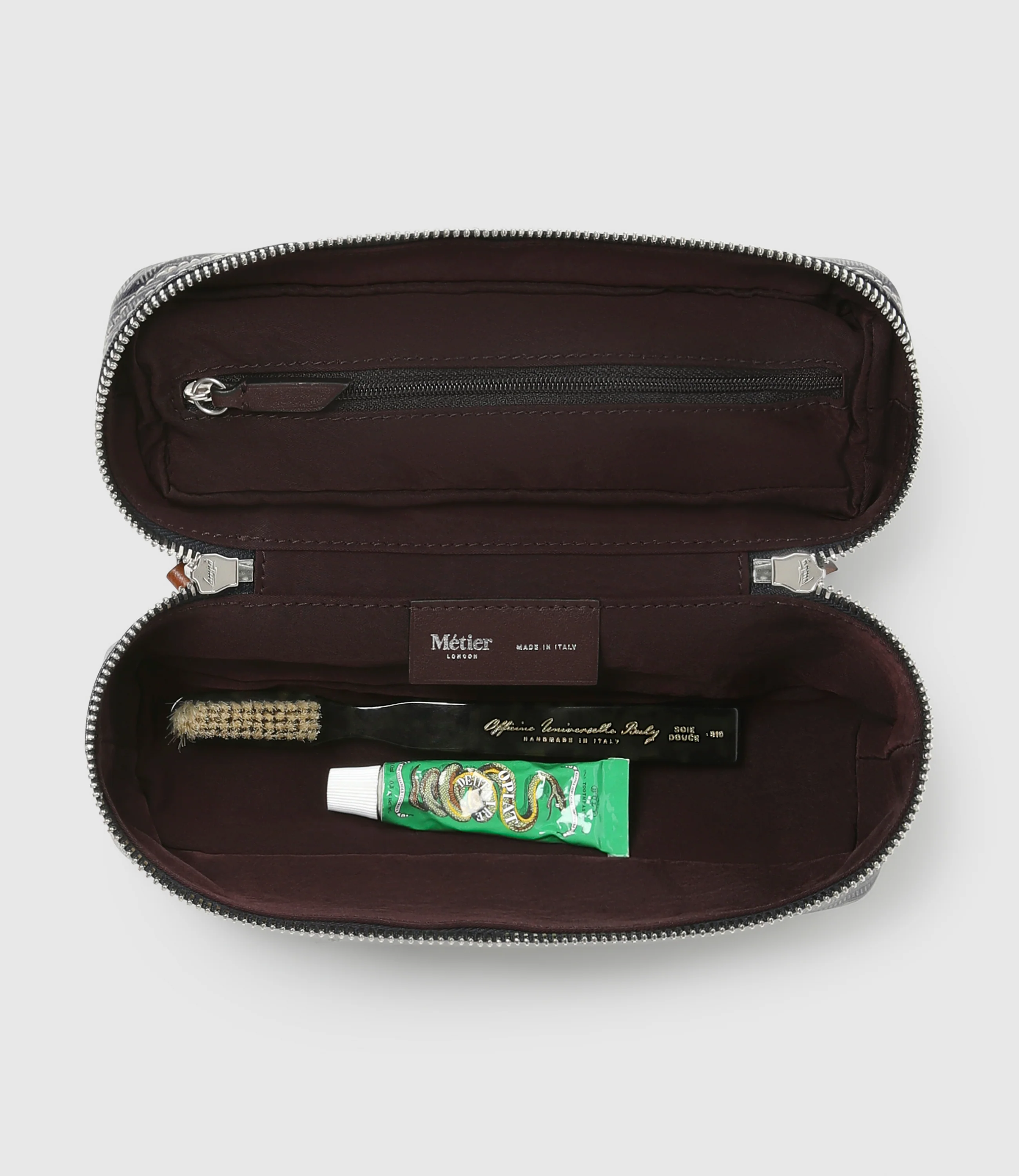 One Day Toiletry Bag Signature Canvas Navy - Image 4