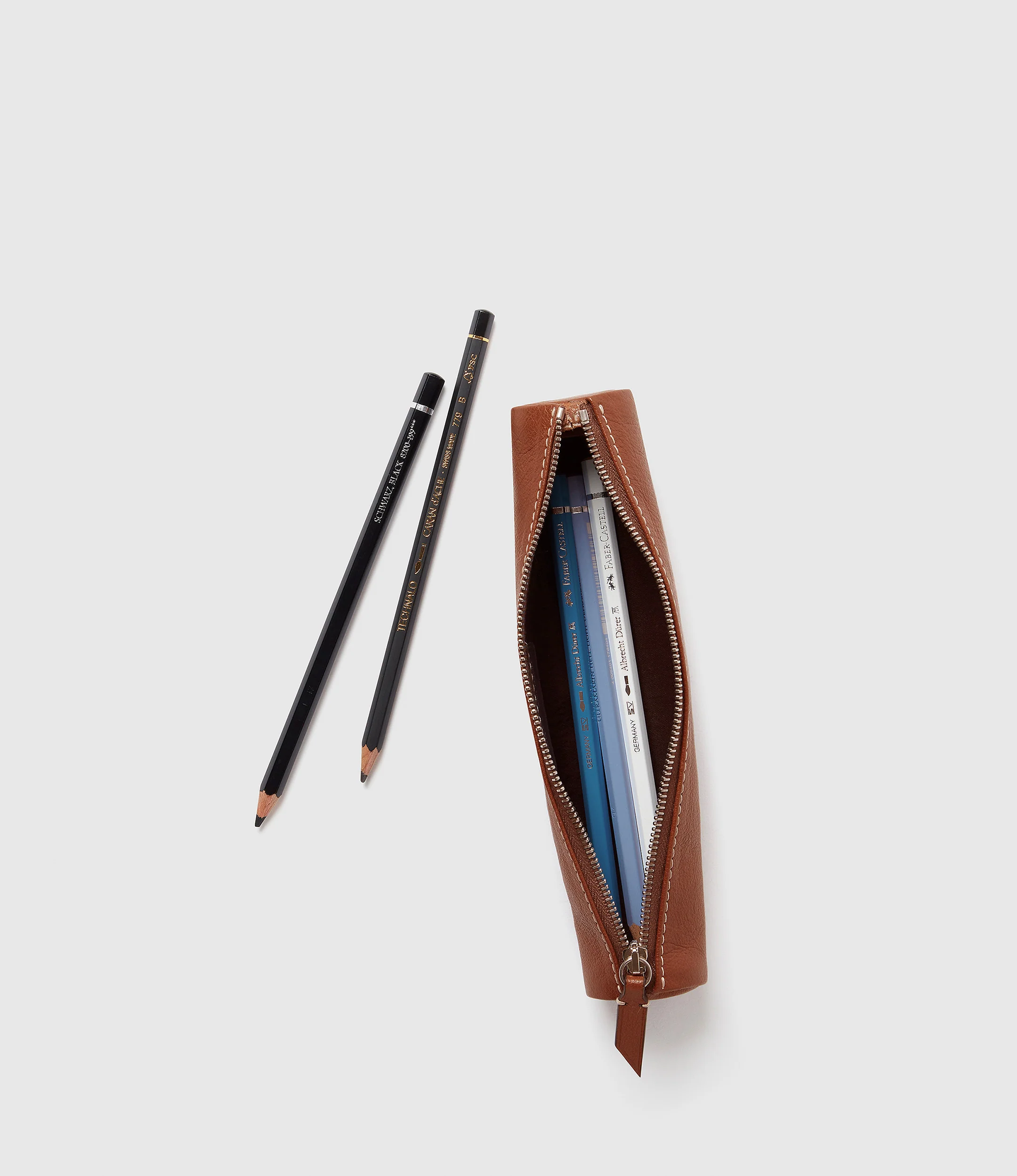 Pencil Case Buffalo Cognac - Image 2