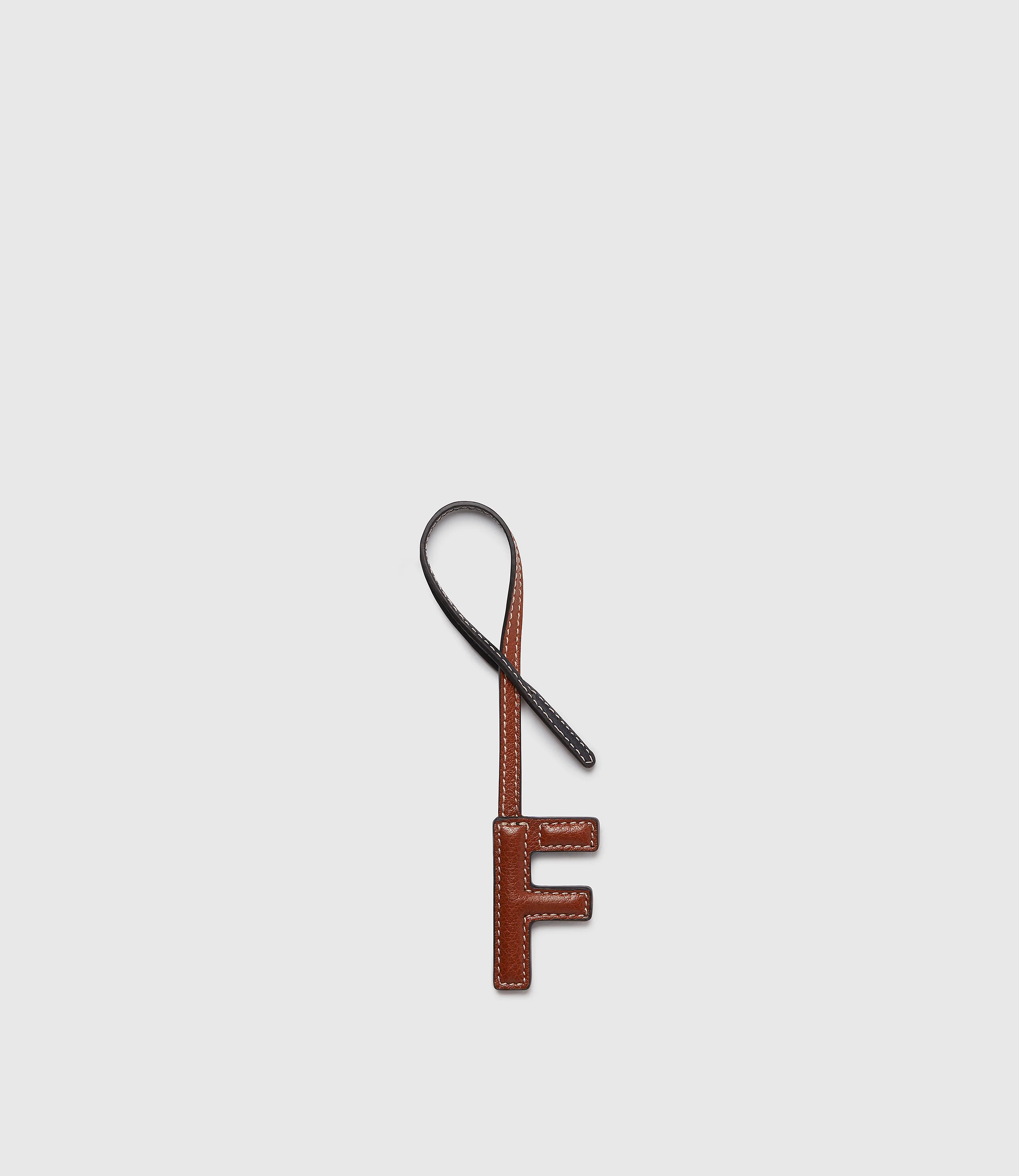 Personalisation Letter Charm Buffalo Cognac and Black with Salt Stitching - Image 10