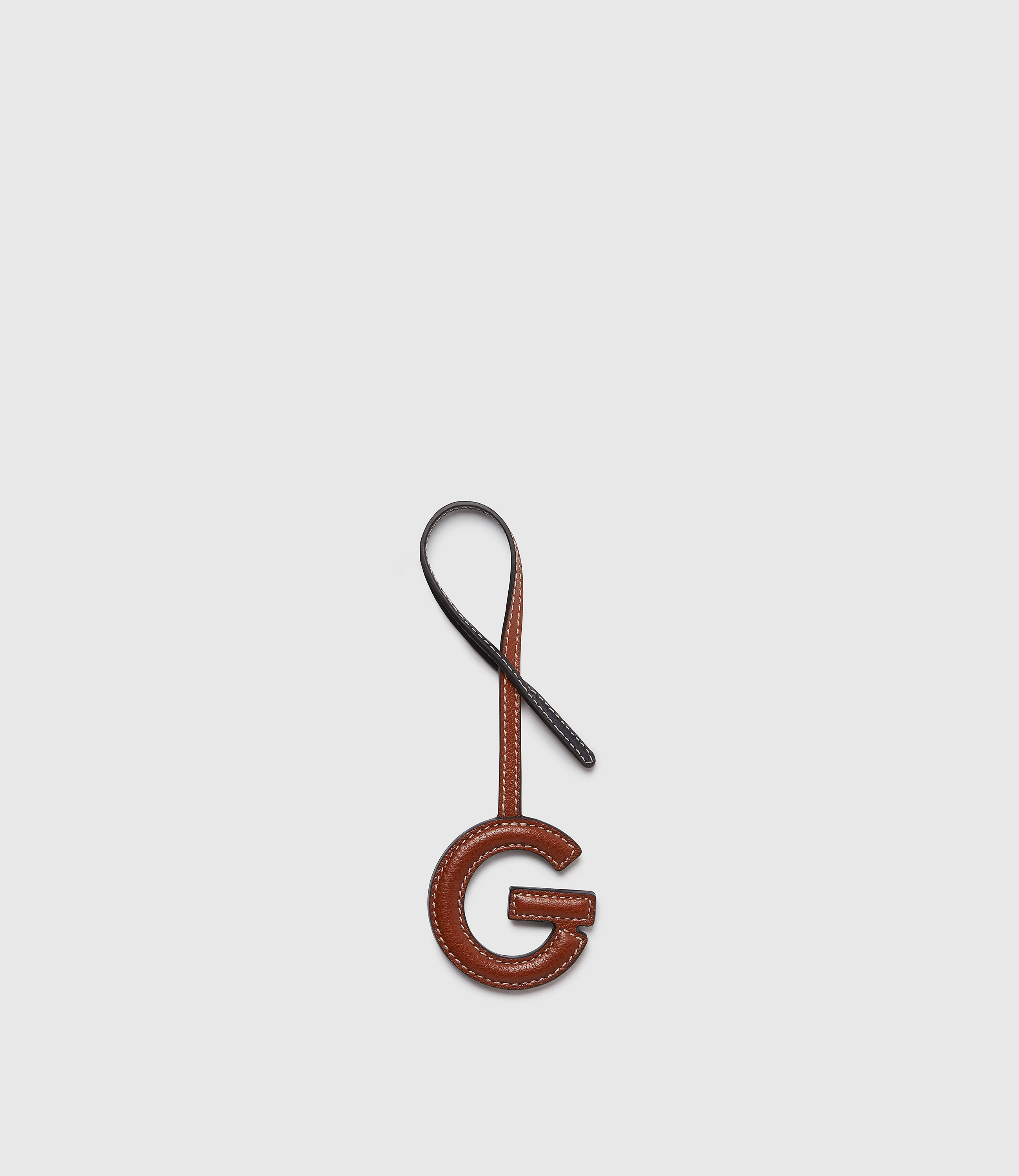 Personalisation Letter Charm Buffalo Cognac and Black with Salt Stitching - Image 11