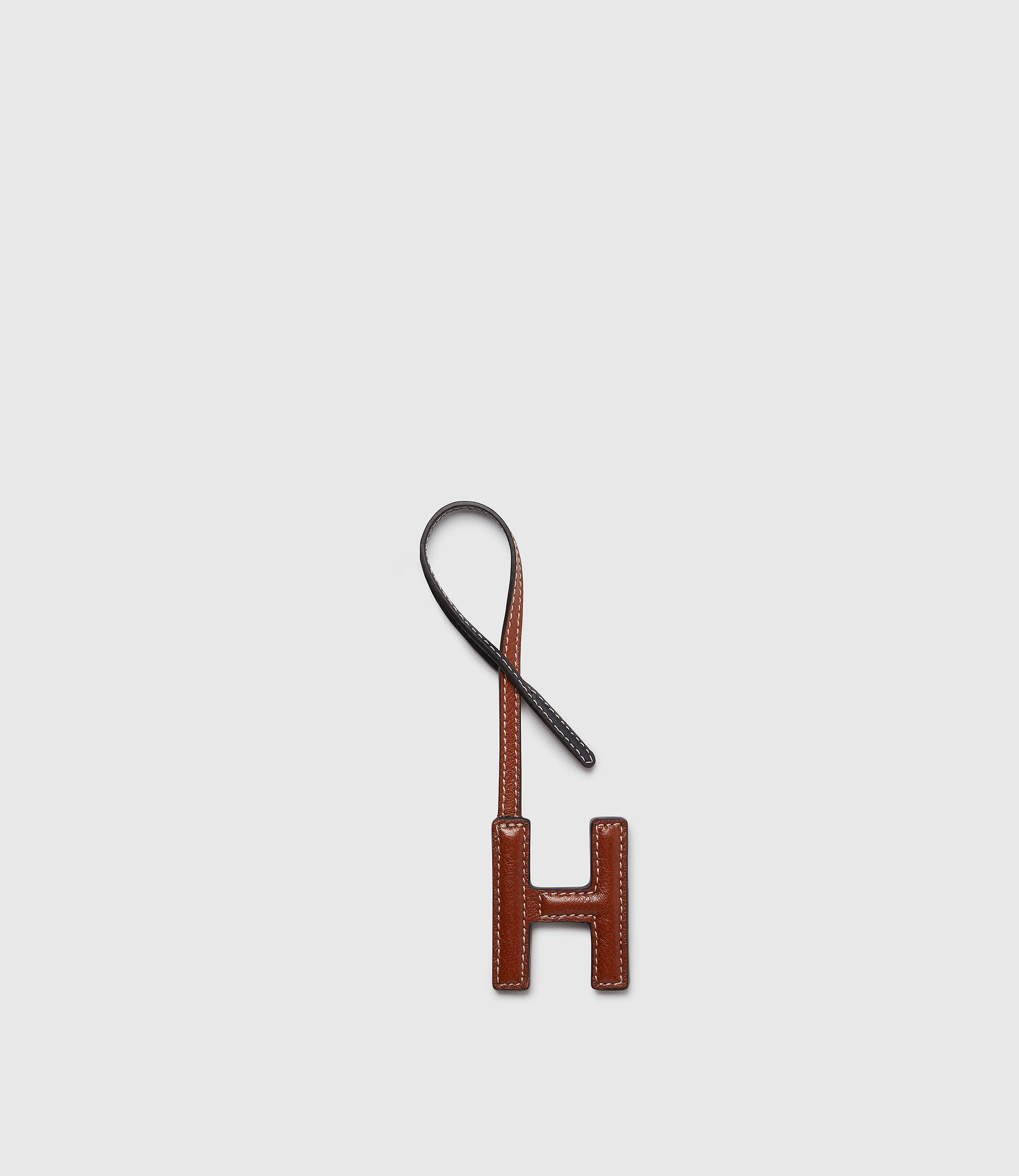 Personalisation Letter Charm Buffalo Cognac and Black with Salt Stitching - Image 13