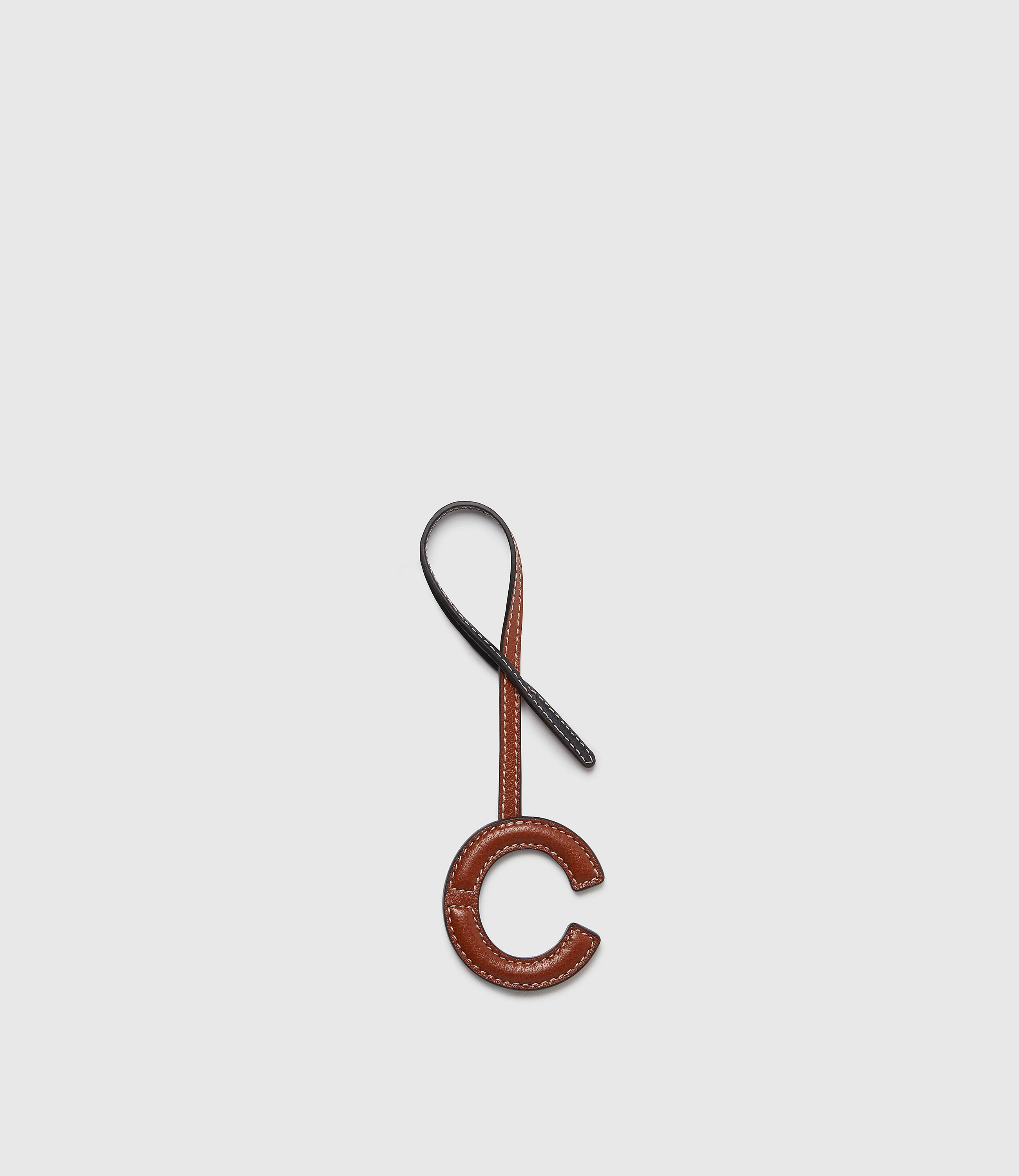Personalisation Letter Charm Buffalo Cognac and Black with Salt Stitching - Image 7