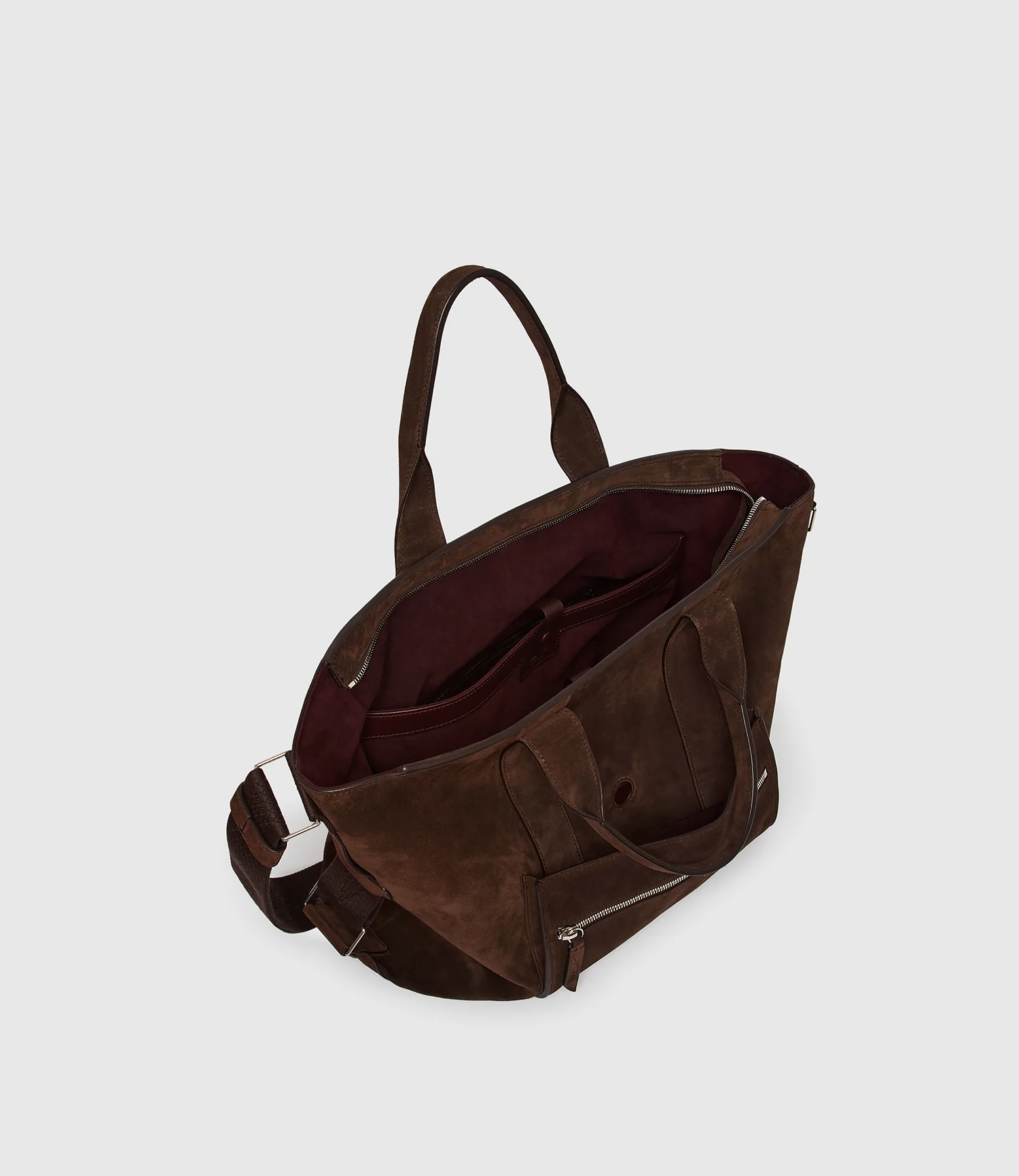 Racer Tote Suede Chocolate - Image 3