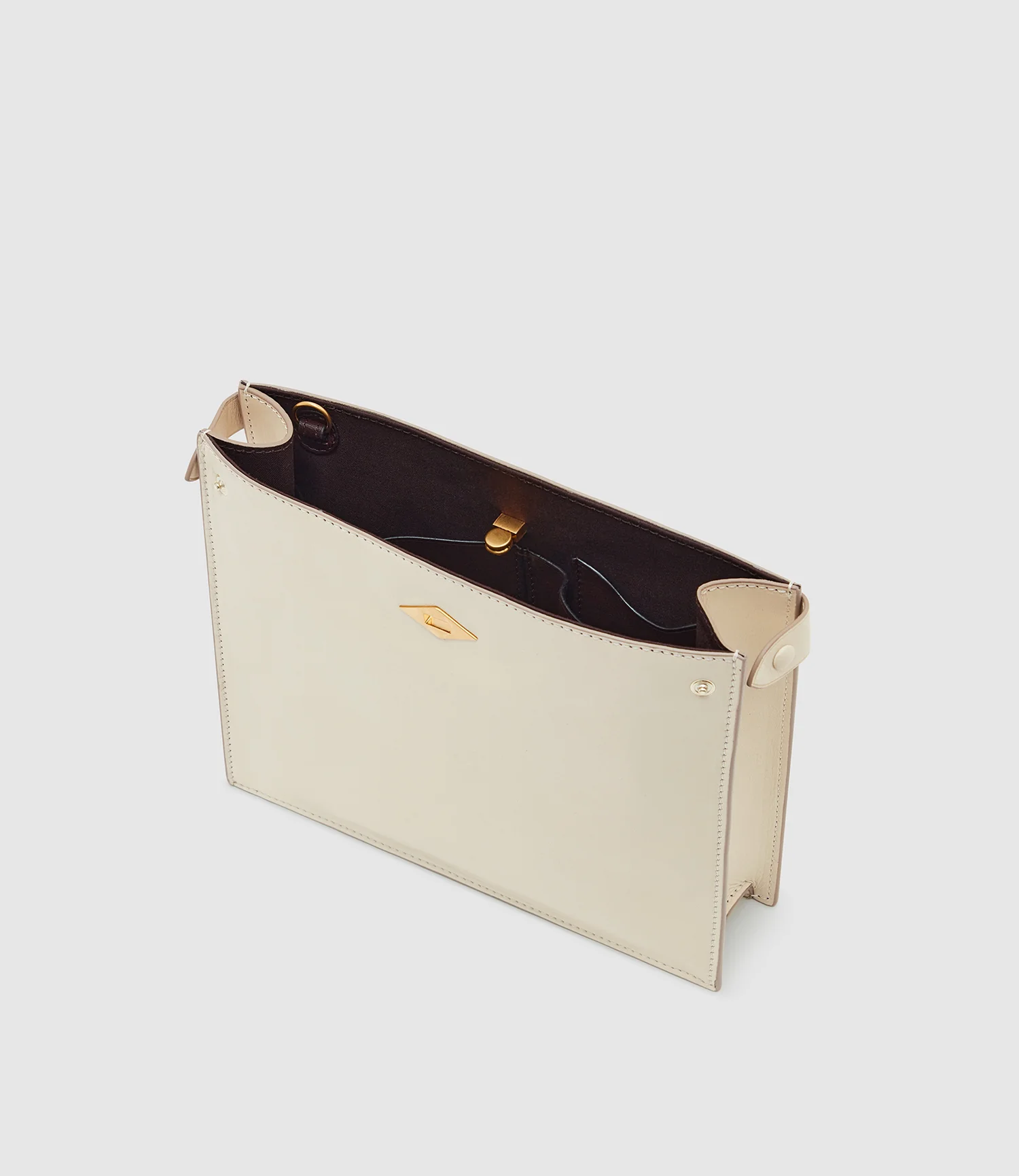 Stowaway Crossbody Buttery Nappa Crème with Gold Hardware - Image 3