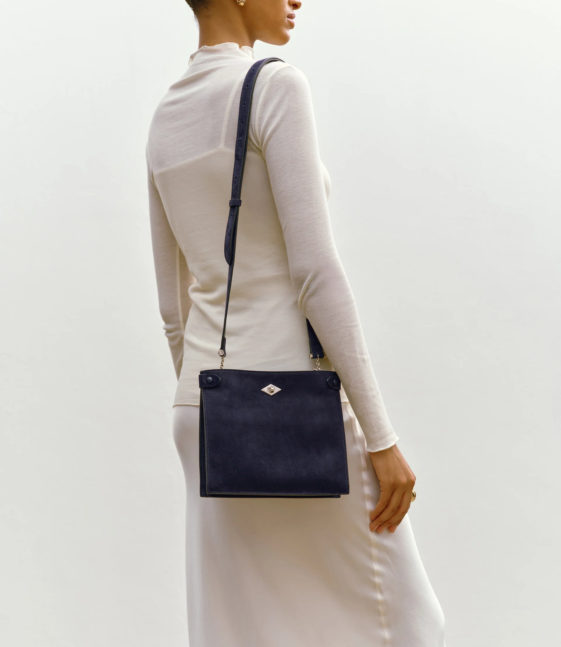Stowaway Crossbody Buttery Suede Midnight - Image 2
