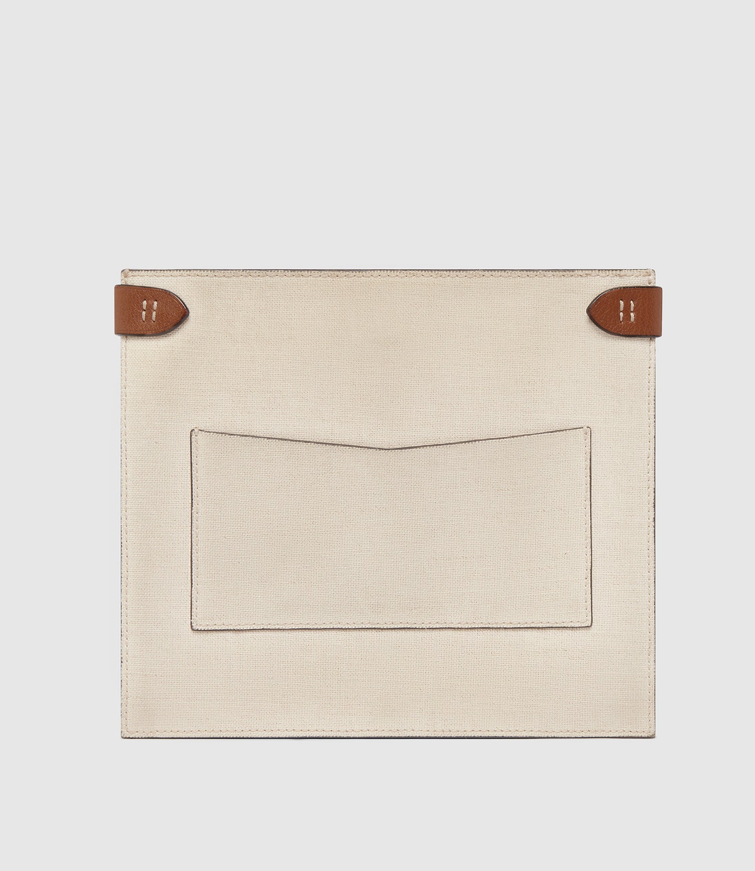 Stowaway Crossbody Natural Linen with Cognac - Image 3