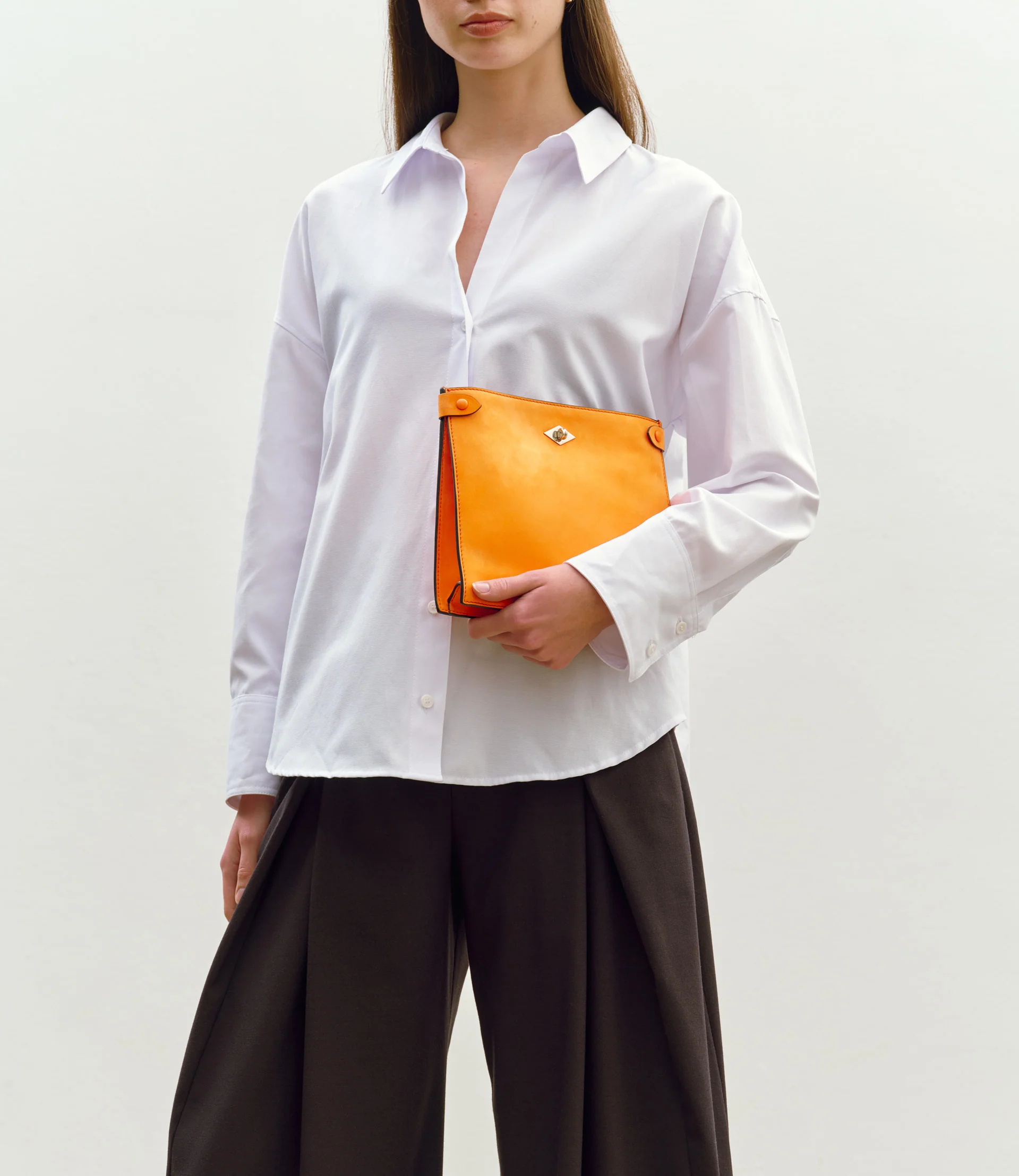 Stowaway Crossbody Nubuck Tangerine - Image 2