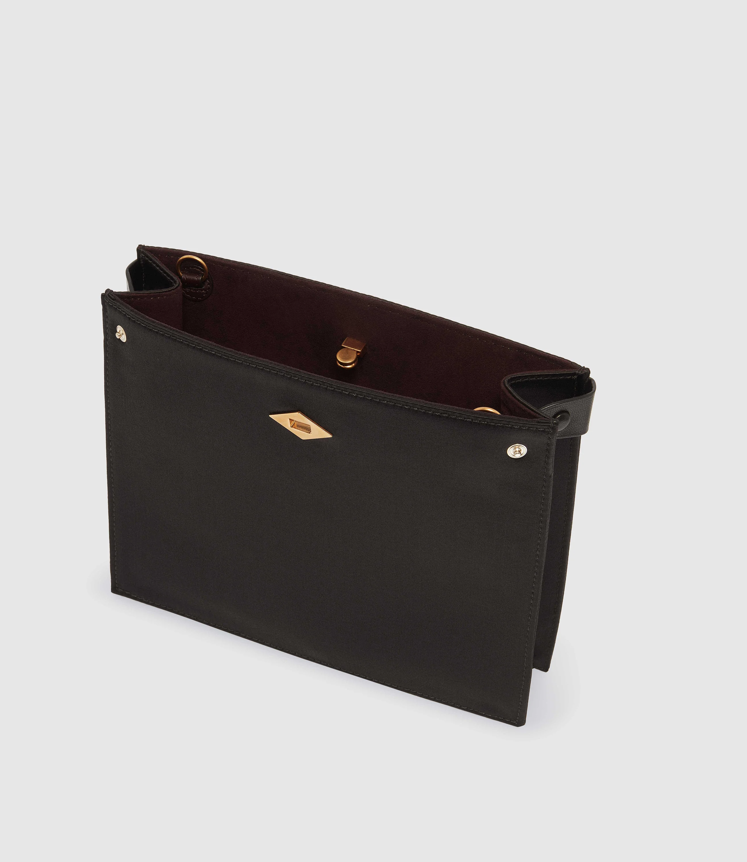 Stowaway Crossbody Silk Satin Black - Image 3