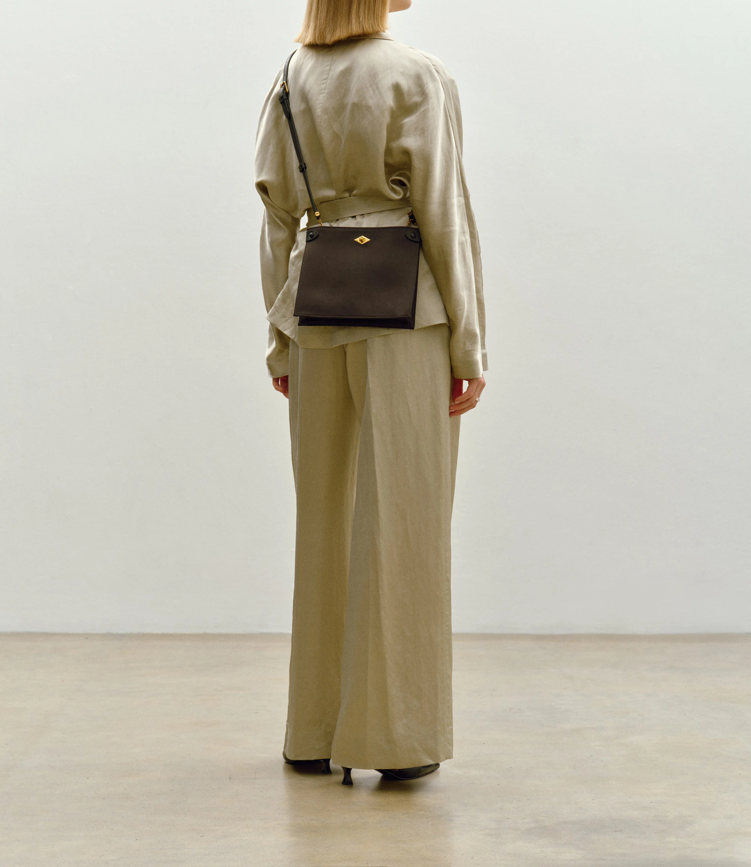 Stowaway Crossbody Silk Satin Black - Image 4