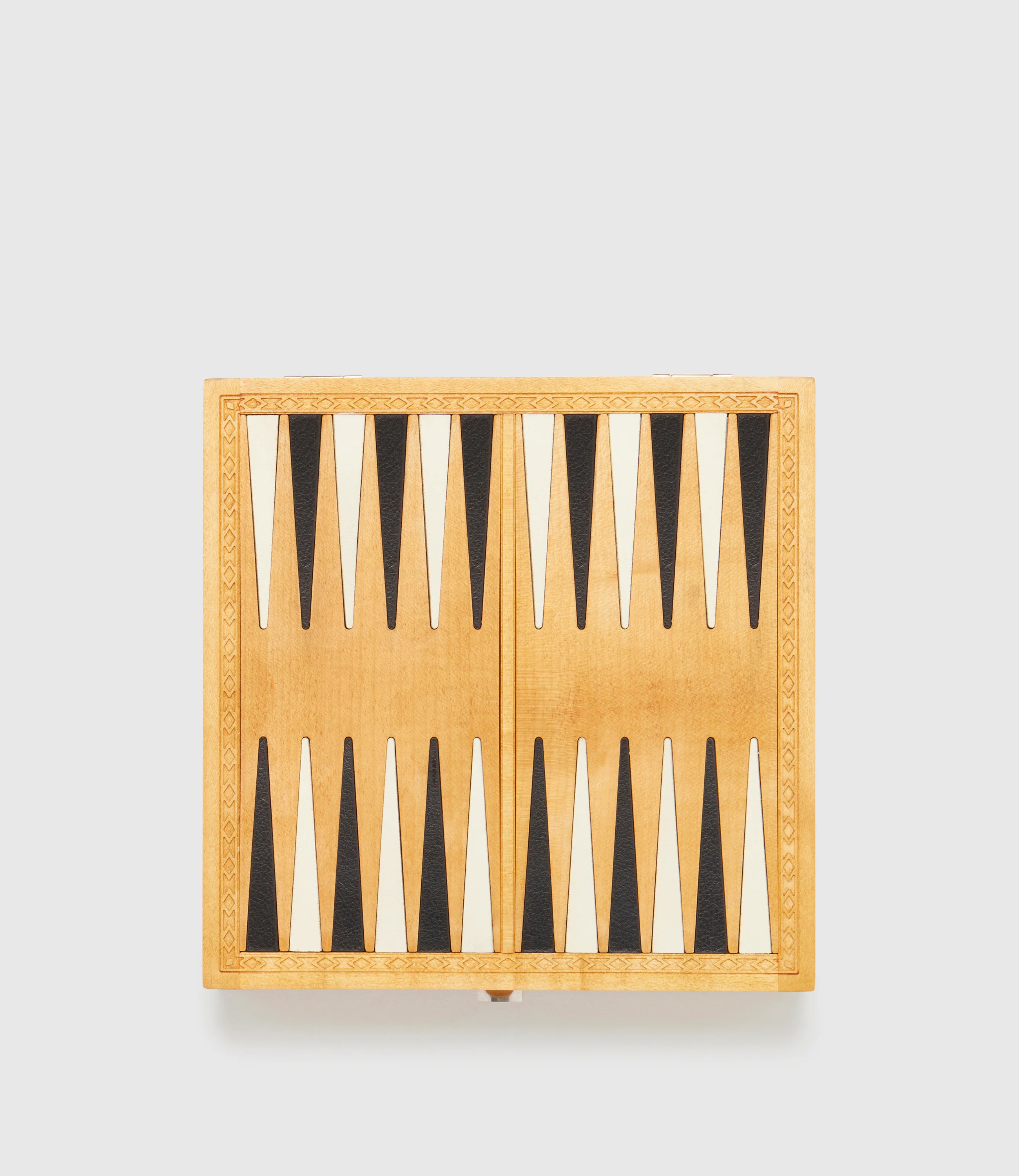 Travel Chess and Backgammon Set in Buffalo and Smooth Calfskin Leather, Olive and Ebony Wood - Image 5