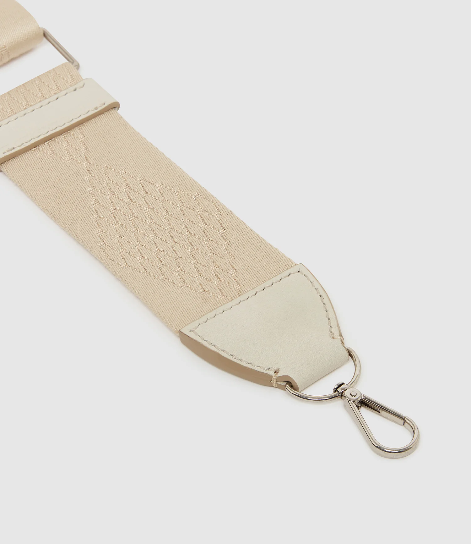 Webbing Strap Bianco With Silver Hardware - Image 3